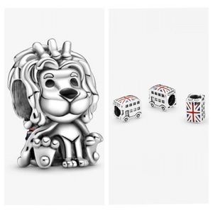Pair of British Themed Pandora Charms featuring the Union Jack Flag 🇬🇧